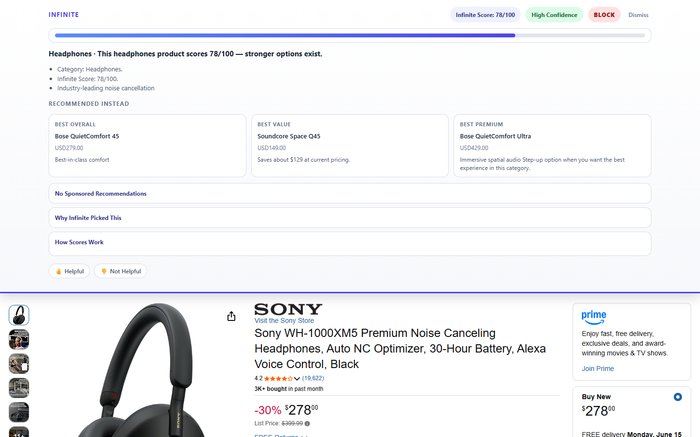 On-page banner